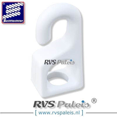 Haak nylon kleur wit - 6mm shockcord