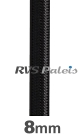 Shockcord zwart diam. 8mm / per meter