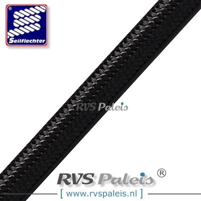 Shockcord zwart diam. 6mm / per meter