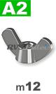 m12 / per stuk - vleugelmoer A2