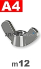 m12 / per stuk - vleugelmoer A4