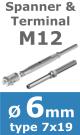 Rvs kabel 7x19(6mm) met spanner en terminal