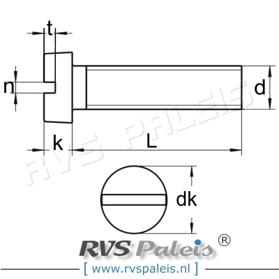 m6x30mm / per stuk - cilinder schroef A2