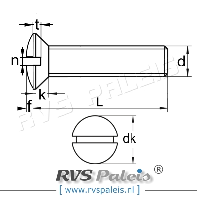 m4x35mm / verp. 500 st. - bolverzonken schroef A2