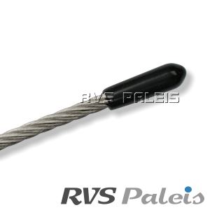 5mm / Eindkap voor kabel zwart