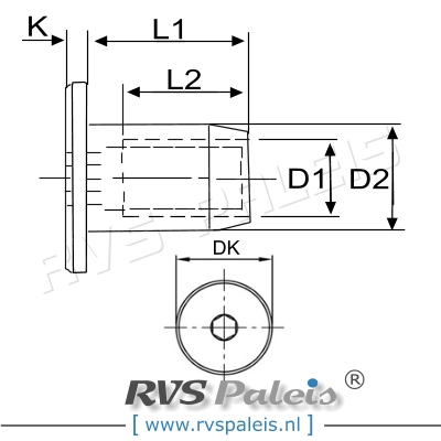 m12x18 / per stuk - hulsmoer