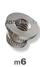 m6 / per stuk - inslagmoer  voor kunststof en hout
