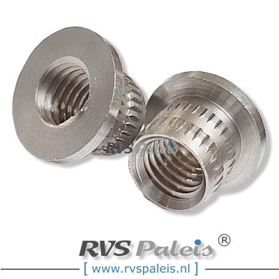 m10 / per stuk - inslagmoer  voor kunststof en hout