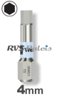 4,0mm zeskant / per stuk - RVS (INOX) 1/4 bit