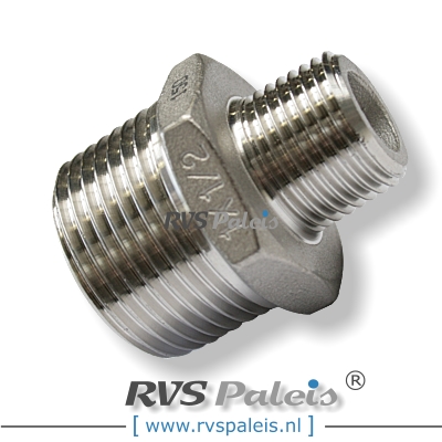 1/2 x 1/8   - Verloopnippel bu/bu A4